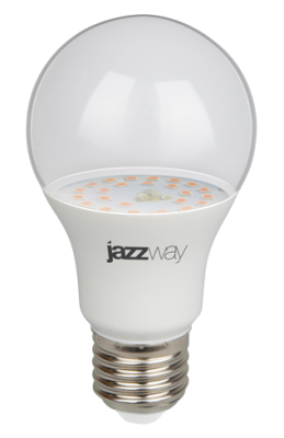 Лампа для растений светодиодная JazzWay PPG A60 AGRO CLEAR