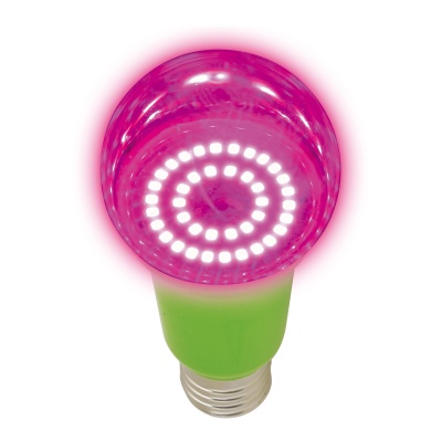 Лампа для растений светодиодная Uniel LED/SPSB/CL PLP30GR, E27, A60, 15Вт