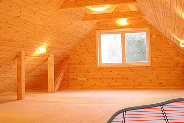 Теплый пол в деревянном доме в Челябинске 