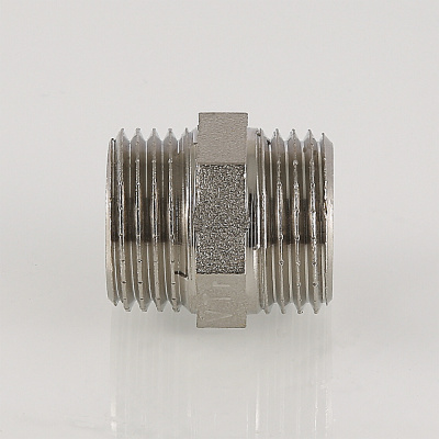Ниппель латунный никелированный Valtec Н-Н 1/2 VTr.582.N.0004