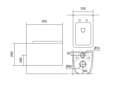 Унитаз подвесной безободковый Aquatek Либра New AQ1148N-00