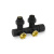 Узел нижнего подключения Varmega, 1/2"х3/4"EK, универсальный, черный