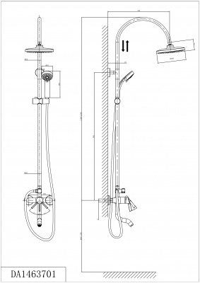 Душевая система D&K Rhein.Schiller DA1463701C09