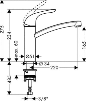 Смеситель для кухни Hansgrohe Focus E 31780000