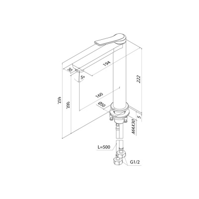 Смеситель для умывальника Iddis Parker PARSB01i01, хром