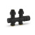 Узел нижнего подключения Varmega, 1/2"х3/4"EK, универсальный, черный