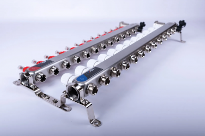 Коллекторная группа из нержавеющей стали FDV 1", 12х3/4"ЕК с расходомерами S1103C-2/12